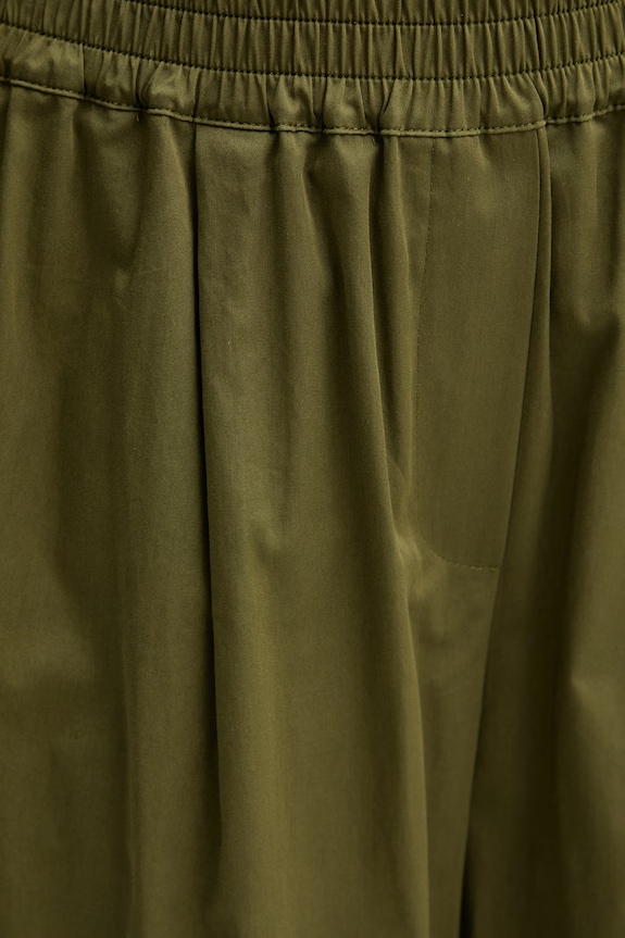 Weekend Max Mara spodnie damskie bawełniane GOLFO zielony 2615131102600