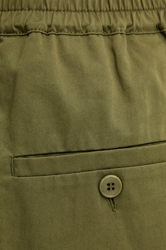 Weekend Max Mara spodnie damskie bawełniane GOLFO 2615131102600 zielony