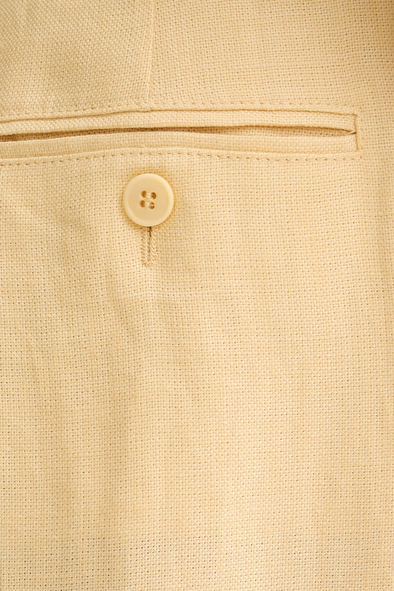 Weekend Max Mara spodnie damskie lniane MALIZIA żółty 2615131112600