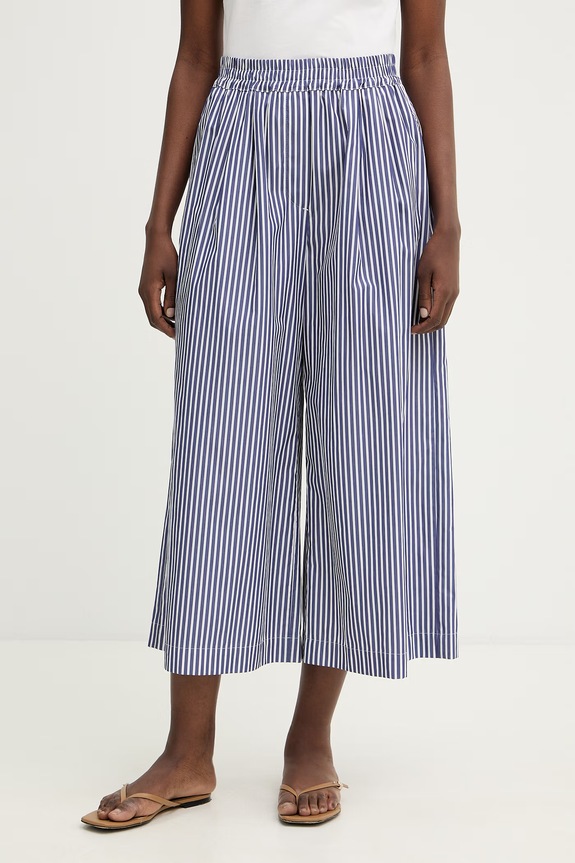 Βαμβακερό παντελόνι Weekend Max Mara OTTONE βαμβάκι μπλε 2615131122600