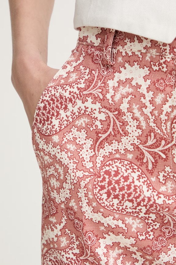 Weekend Max Mara hlače za žene od pamuka s elastanom ONDE roza 2615131162600