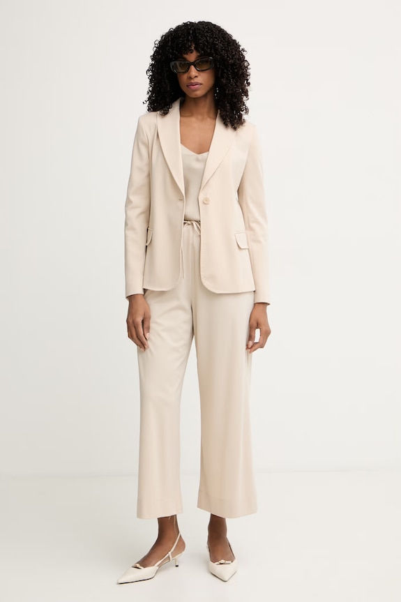 Weekend Max Mara nohavice dámske s ľanom MODICO 2615781012600 béžová SS26