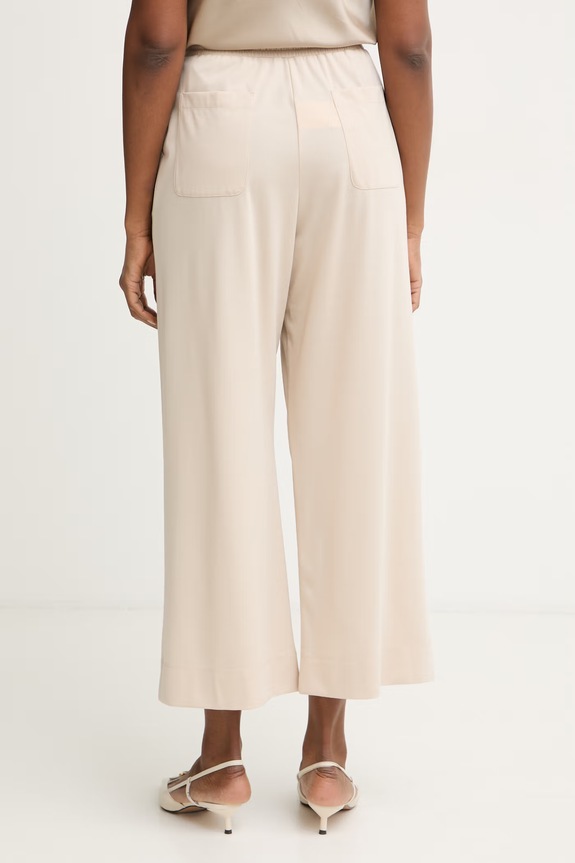 Oblečenie Weekend Max Mara nohavice dámske s ľanom MODICO 2615781012600 béžová
