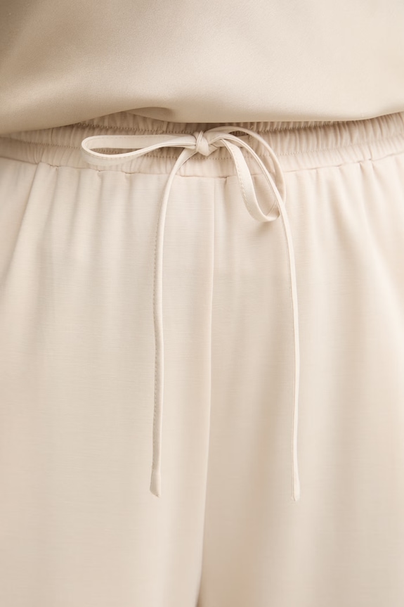 Weekend Max Mara nohavice dámske s ľanom MODICO béžová 2615781012600