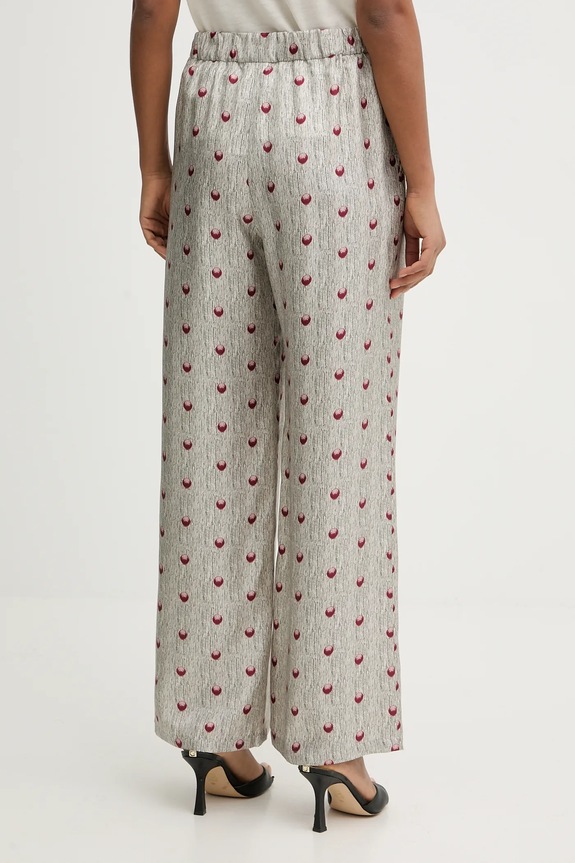 Oblečenie Hodvábne nohavice MM by Max Mara PIOVRA 2616131057600 sivá