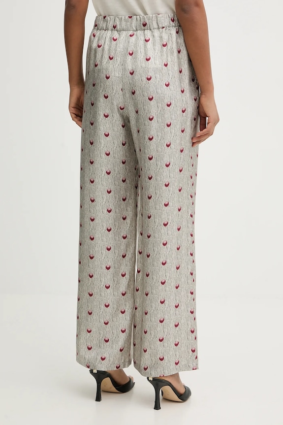Oblečenie Hodvábne nohavice MM by Max Mara PIOVRA 2616131057600 sivá