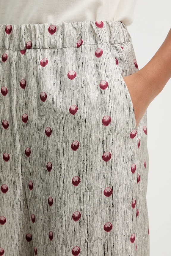 Hodvábne nohavice MM by Max Mara PIOVRA sivá 2616131057600