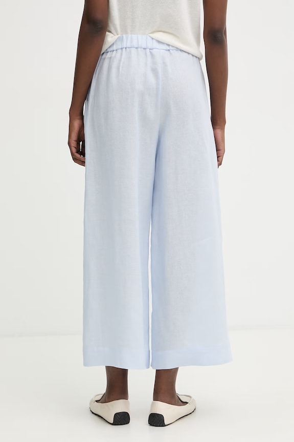 Oblečenie MM by Max Mara nohavice dámske ľanové CANNETI 2616131028600 modrá