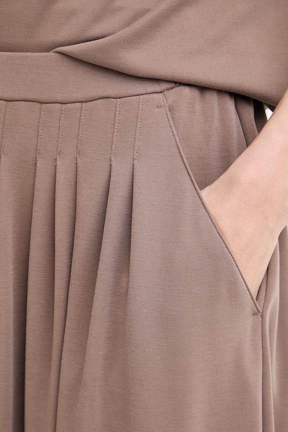 MM by Max Mara nohavice culottes dámske s modalom CICALA hnedá 2616781048600