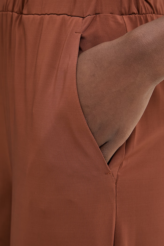 Max Mara Beachwear Παντελόνι Γυναικεία με βισκόζη ONORATA καφέ 2616781019600