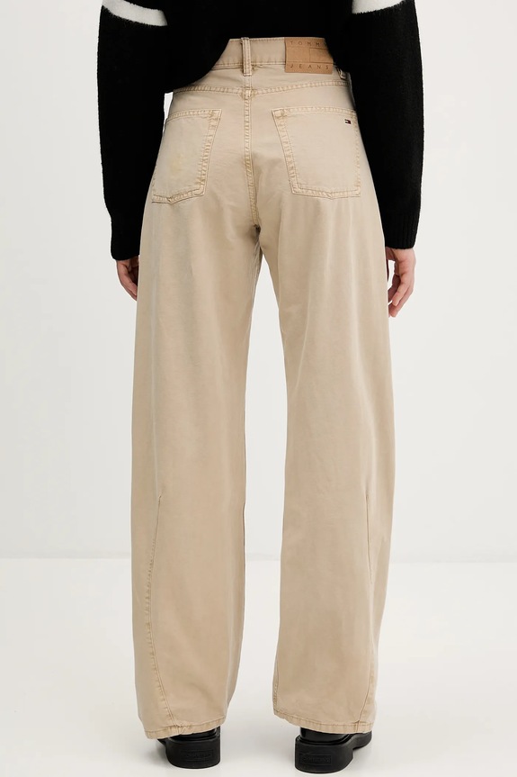 Îmbrăcăminte Tommy Jeans pantaloni de bumbac DW0DW22073 bej