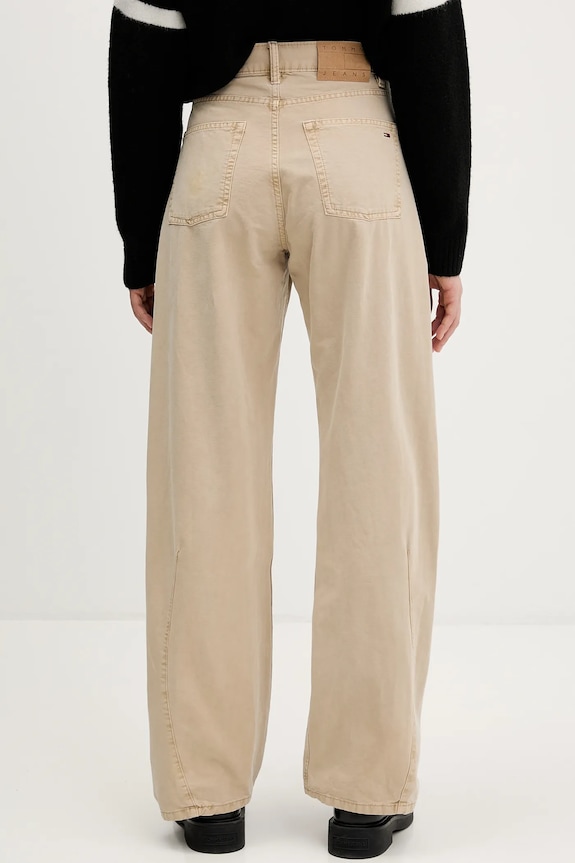 Îmbrăcăminte Tommy Jeans pantaloni de bumbac DW0DW22073 bej