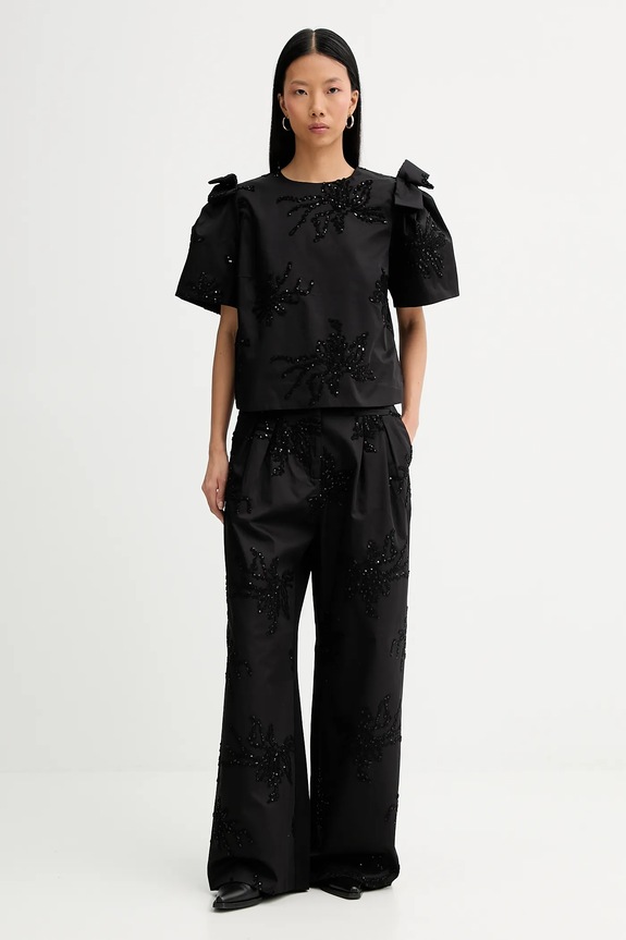 MUNTHE pantaloni STORMY 254144025401 negru SS26