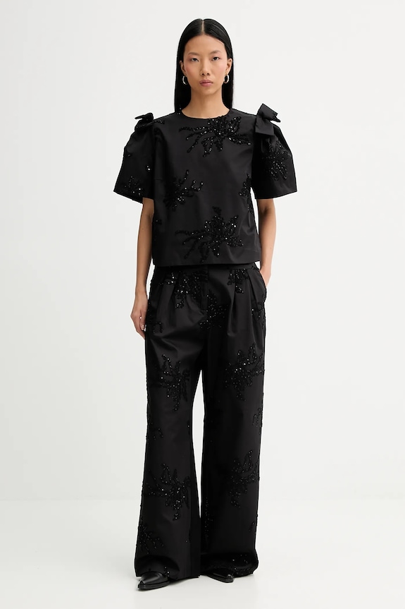 MUNTHE pantaloni STORMY 254144025401 negru SS26
