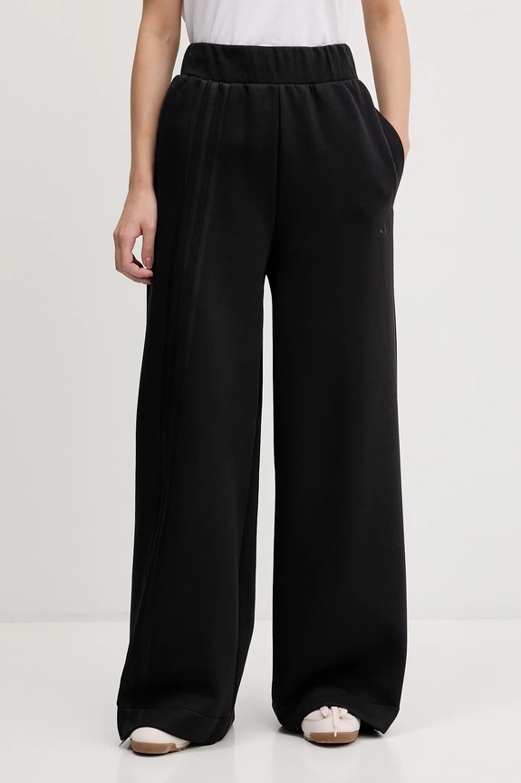 adidas Originals pantaloni da tuta da donna con cotone 3 Stripes nero JX2733