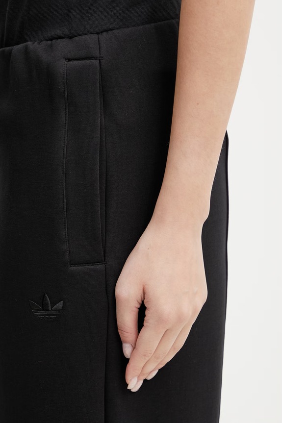 adidas Originals Donji dio trenirke za žene s pamukom 3 Stripes crna JX2733