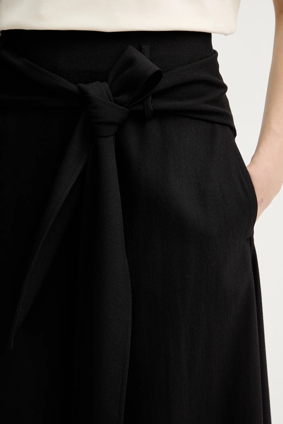 BOSS pantaloni con lana Toscara nero 50553676