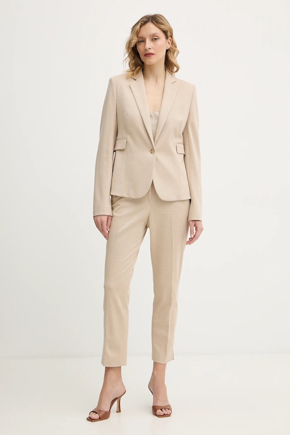 Nohavice BOSS Tapria-Crop4 50555740 béžová SS26