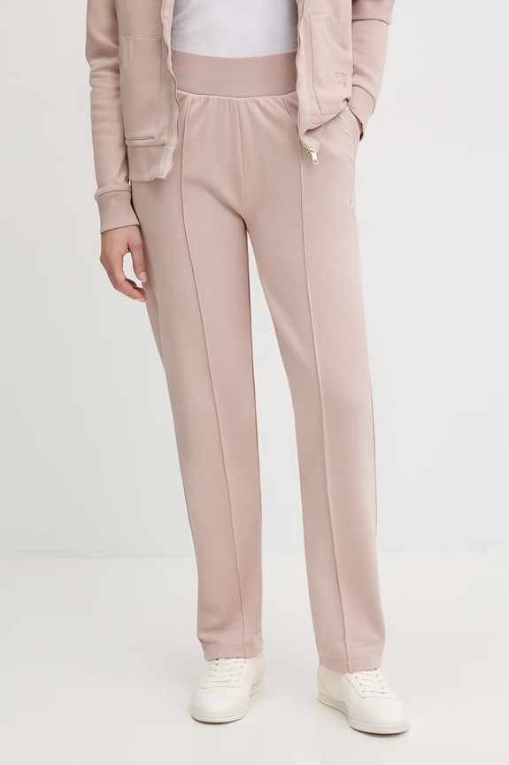 BOSS spodnie lounge Shiny B Pants z elastanem beżowy 50557285