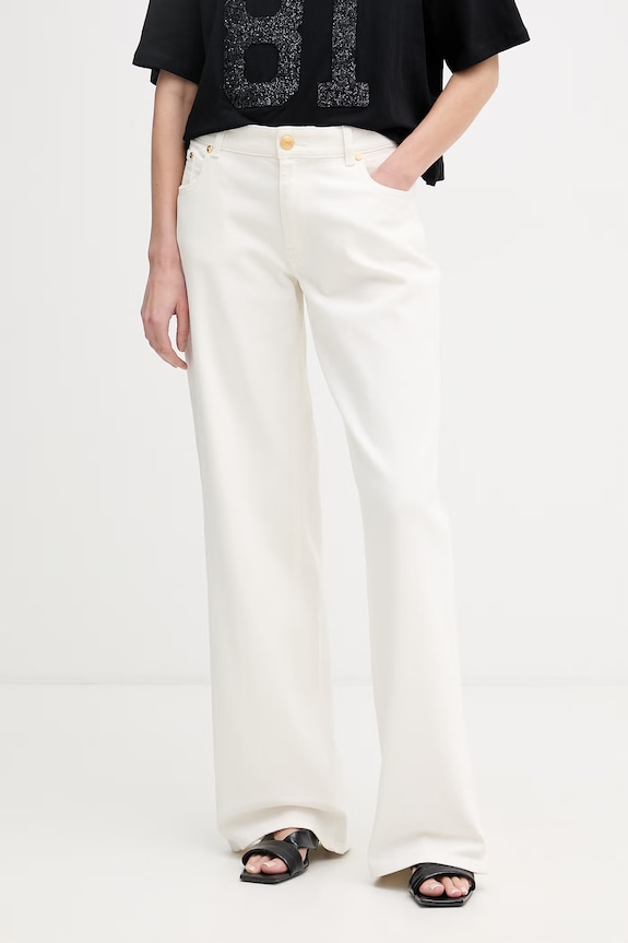 Marciano by Guess blugi wide leg pentru femei KYLIE bej G6GA06.D1040