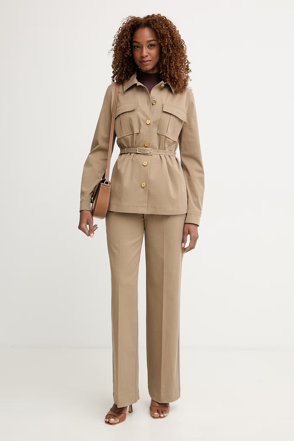 Marciano by Guess pantaloni regular de pentru femei, cu lyocell DONA G6GB01.W1743 bej SS26