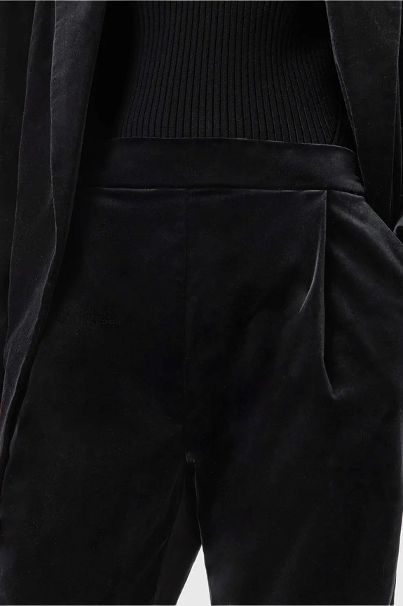 Hlače od velura AllSaints crna W065QD