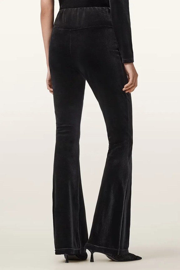 AllSaints spodnie welurowe W060TD czarny SS26