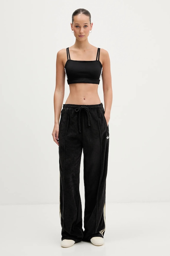 adidas Originals pantaloni de trening de damă Terry Towel Firebird KD1416 negru SS26