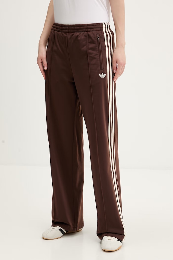 Donji dio trenirke adidas Originals Firebird natpis smeđa KG3706