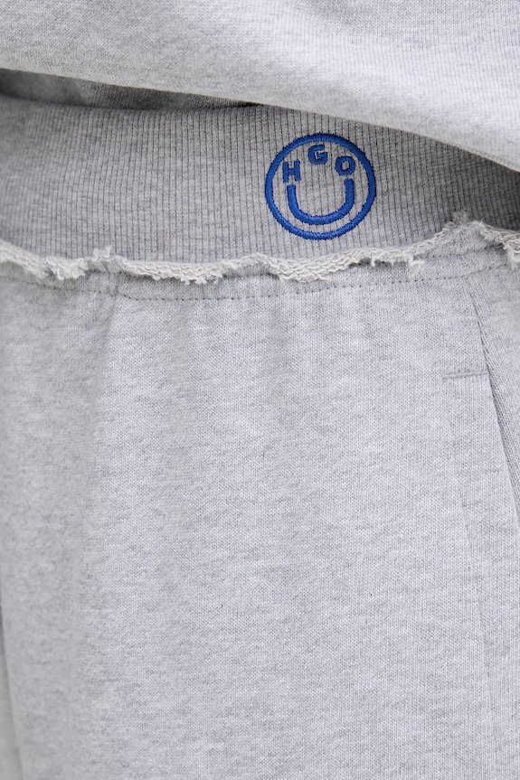 Hugo Blue pantaloni de trening din bumbac Nuwaist_B gri 50553589