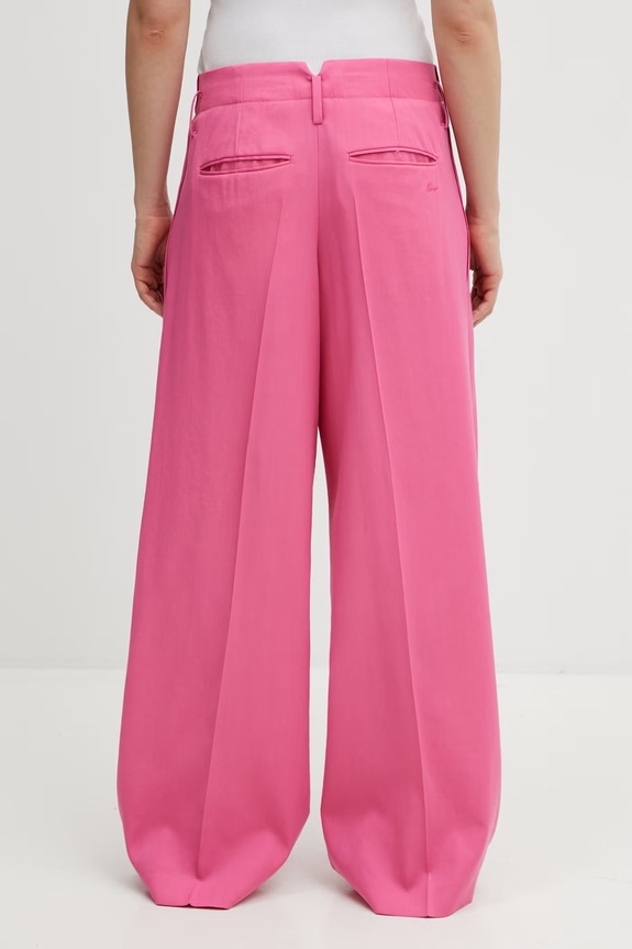 Îmbrăcăminte Kenzo pantaloni de lână FG52PA1259TF roz