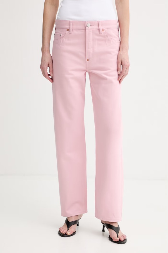 Kenzo straight kavbojke ženske roza FG52DP2396M0