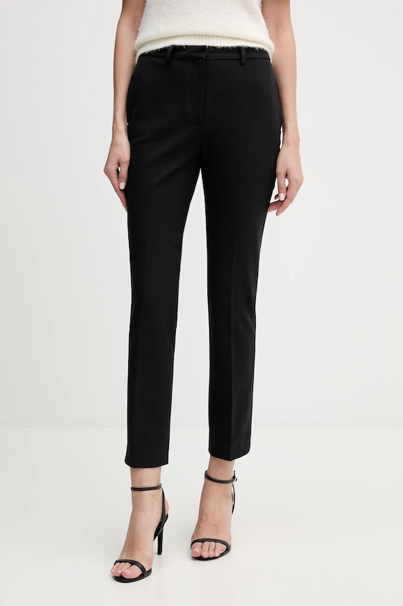 Nohavice Tommy Hilfiger s elastanom čierna WW0WW48350
