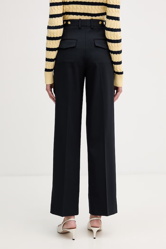Oblečenie Nohavice s prímesou vlny Tommy Hilfiger WW0WW48799 tmavomodrá