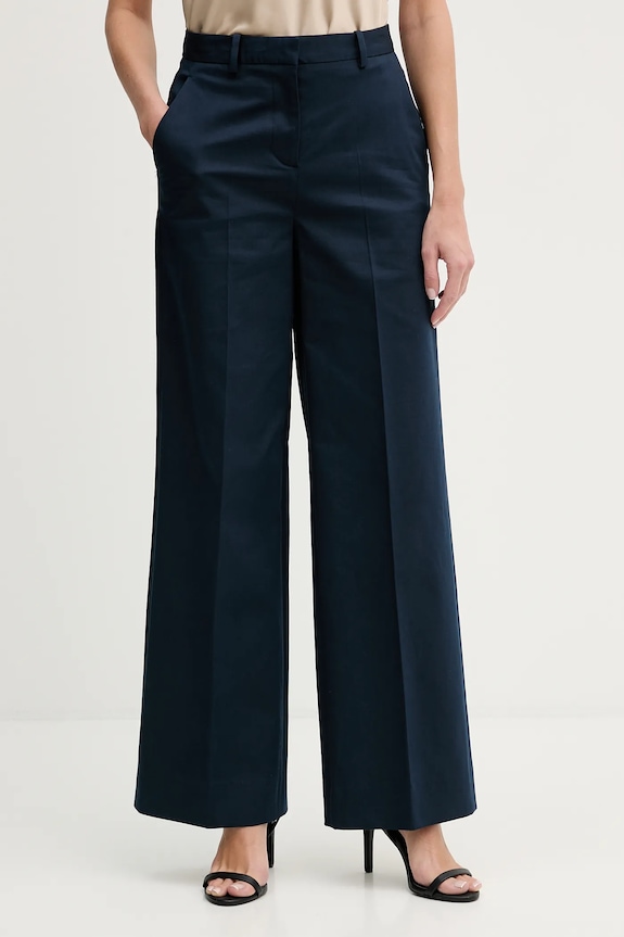 Hlače Tommy Hilfiger Z elastanom mornarsko modra WW0WW49471