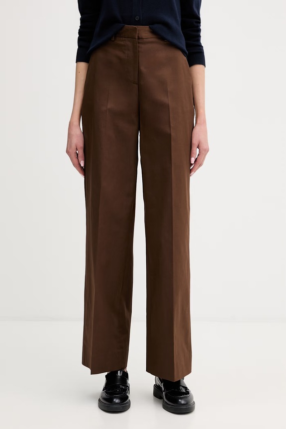 Hlače Tommy Hilfiger ravni smeđa WW0WW49471