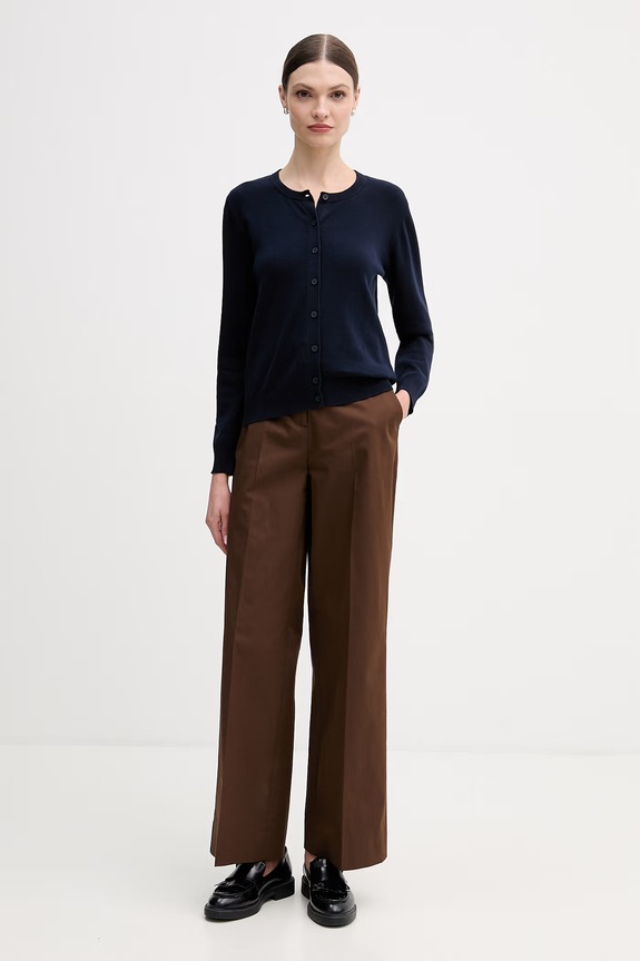 Hlače Tommy Hilfiger WW0WW49471 smeđa SS26