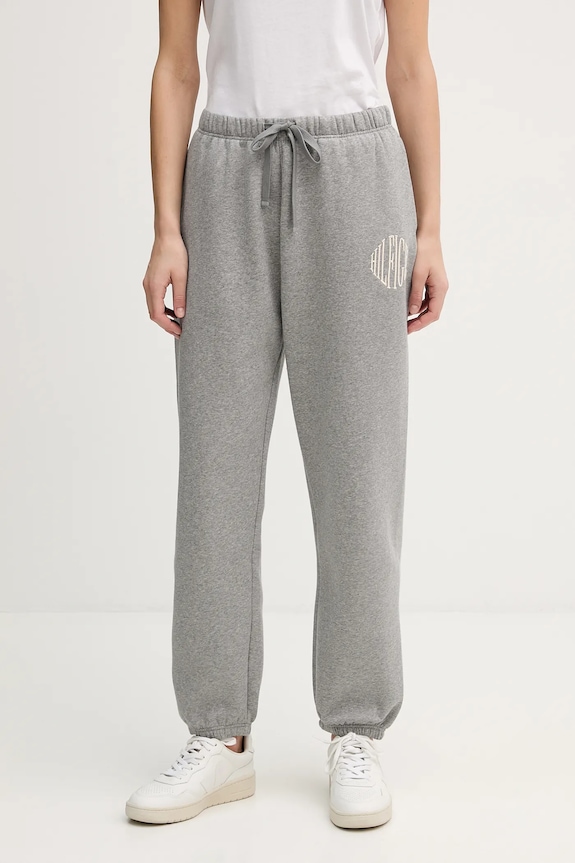 Tepláky Tommy Hilfiger melanž sivá WW0WW47876