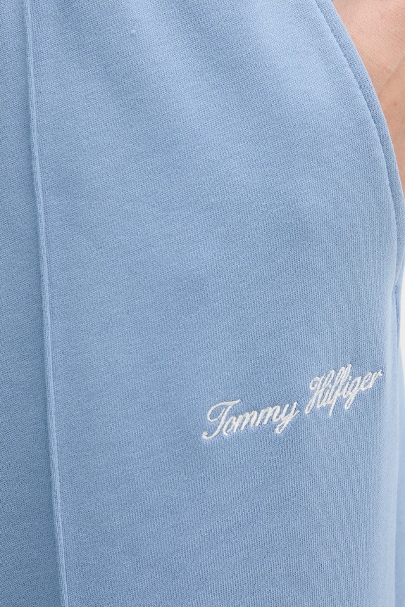 Βαμβακερό παντελόνι Tommy Hilfiger μπλε WW0WW48784