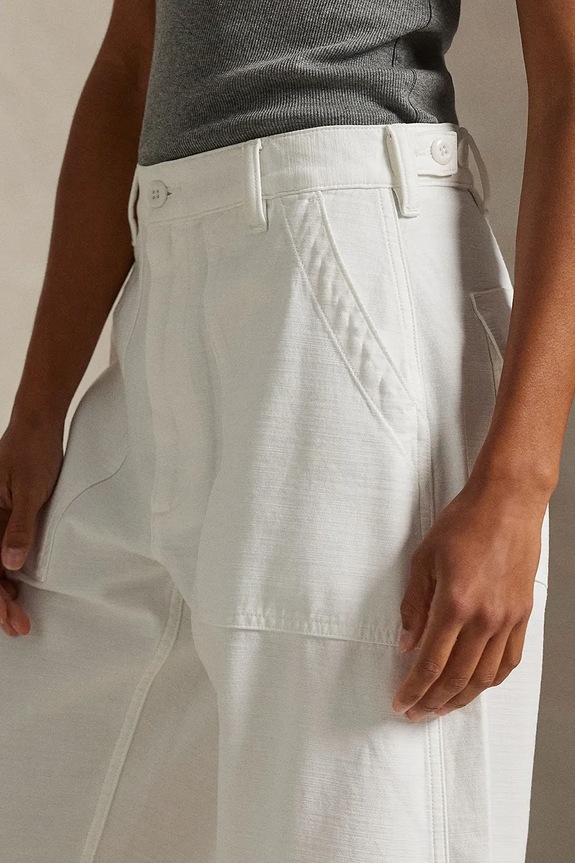 Bavlněné kalhoty Polo Ralph Lauren bílá 211A93147