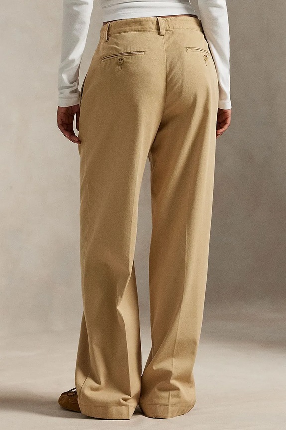 Hlače Polo Ralph Lauren 211A96676 bež SS26