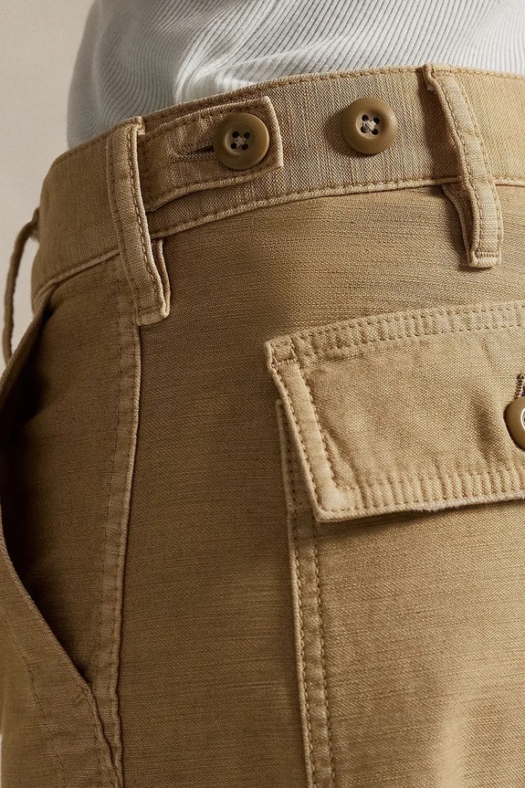 Polo Ralph Lauren παντελόνι ίσιο γυναικείο βαμβακερό 211978634 μπεζ