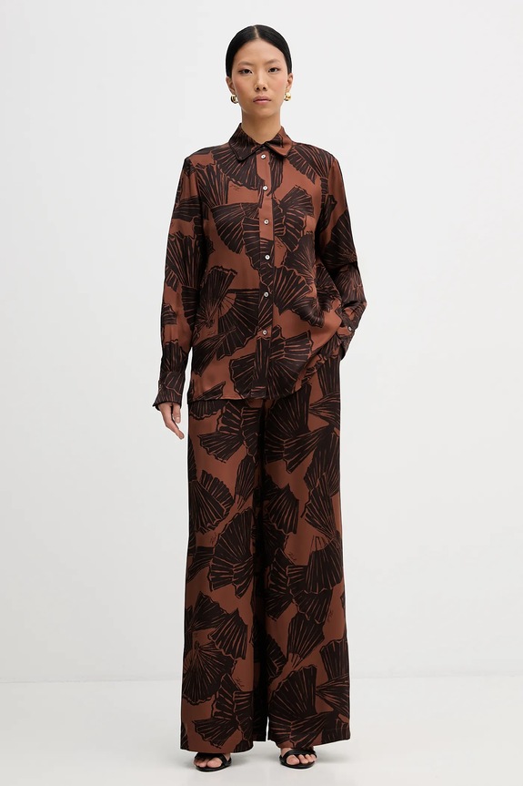 Karl Lagerfeld spodnie B1W10013 brązowy SS26
