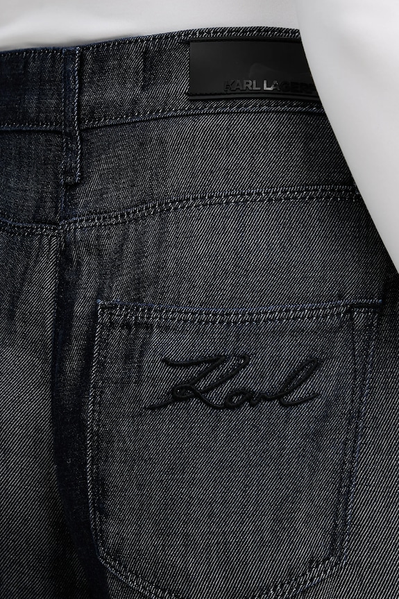 Karl Lagerfeld nadrág FLUID DENIM sötétkék B1W10101