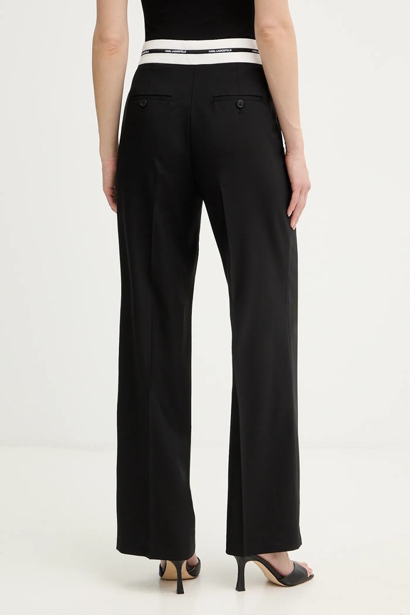 Abbigliamento Karl Lagerfeld pantaloni con lana BW ESSENTIAL B1W10002 nero