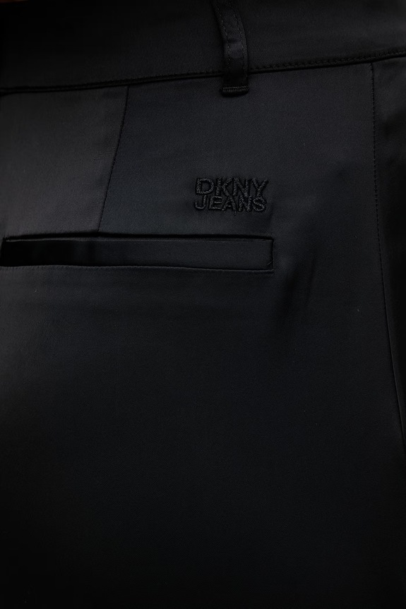 DKNY spodnie straight damskie czarny DJ5P3100