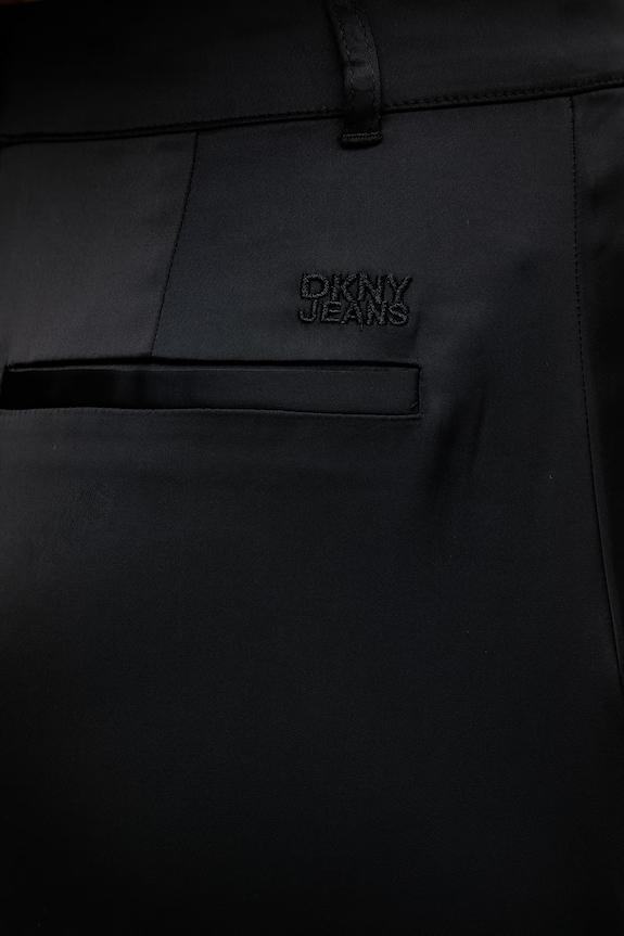 DKNY spodnie straight damskie czarny DJ5P3100