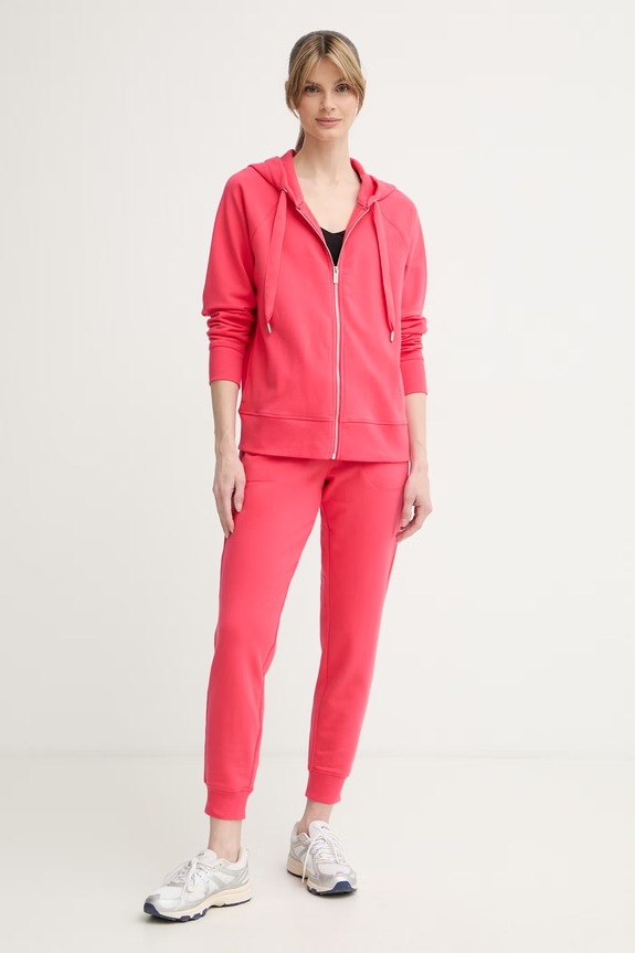DKNY tepláky dámské bavlněné s elastanem DP6P3496 červená SS26