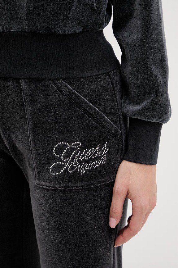 Guess Originals pantaloni de trening din velur gri W6RB32.KCUF1
