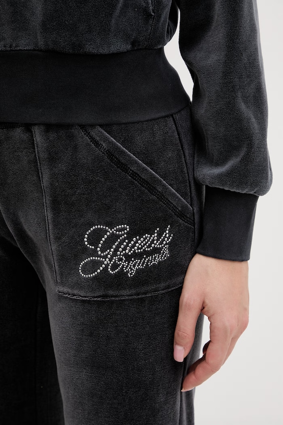 Guess Originals pantaloni de trening din velur gri W6RB32.KCUF1